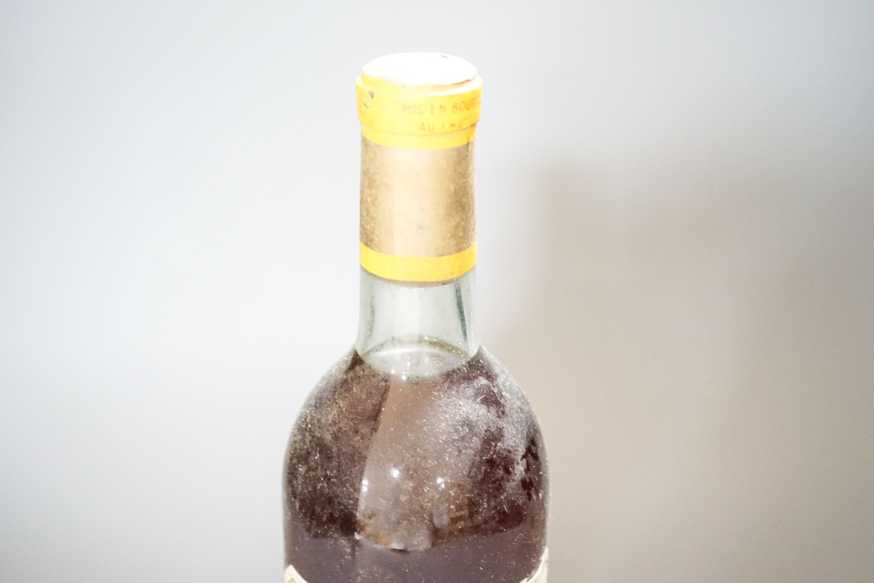 One bottle of Chateau d’Yquem 1960